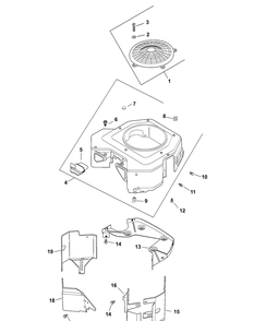 Kohler Cv23-75624 Blower Housing And Baffles Diagram and Parts List for RECON48 53AH8ST3050-23HP Cub Cadet Lawn Tractor